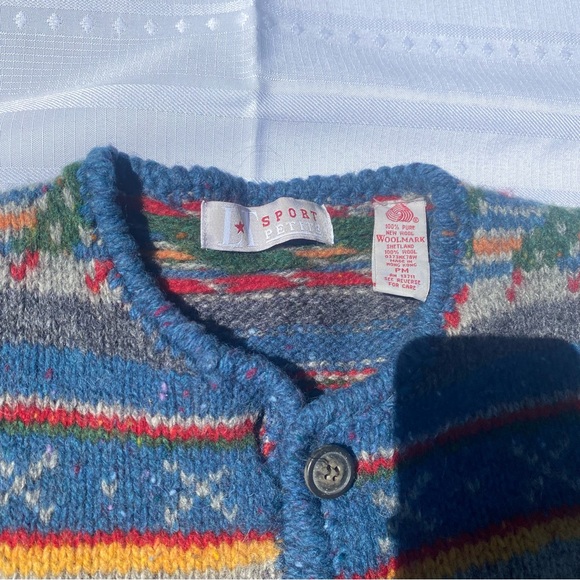 Multi-color Wool Button-Up Sweater - Picture 3 of 3